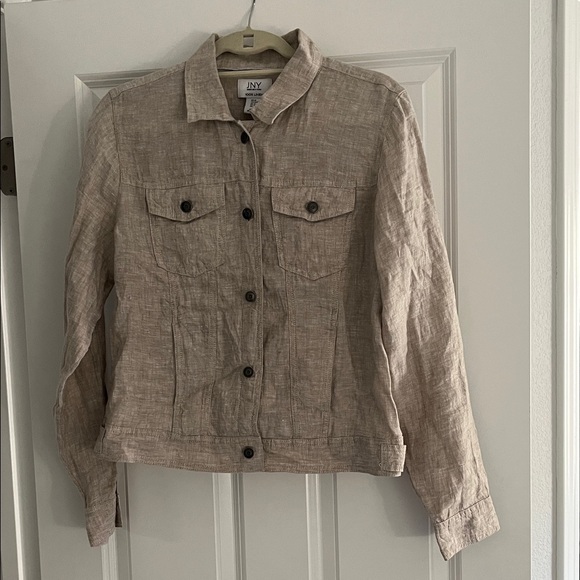 Jones New York Jackets & Blazers - Jones New York Women's Light Brown Jean Jacket
